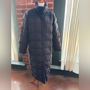 Land’s End - Long Quilted Puffer Coat - Black